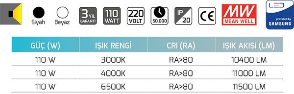 Goya Gy 8262-40x120 110 Watt Sarkıt Linear Armatür